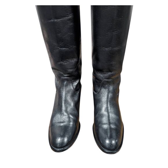 J.CREW Field Knee High Black Leather Riding Boot Size 8.5 - Picture 10 of 10